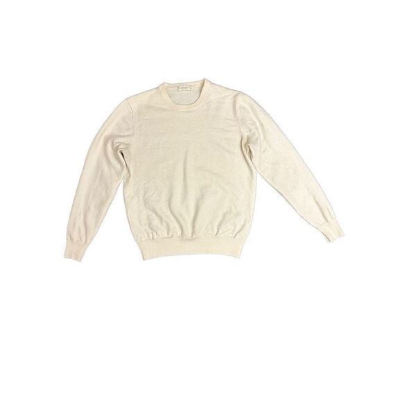 Suit Supply Women's Long Sleeve Tight-Knit Merino Wool Beige Sweater Size L - Picture 1 of 6